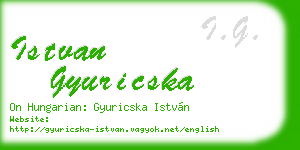 istvan gyuricska business card